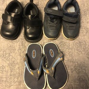 3 pair toddler boys shoes